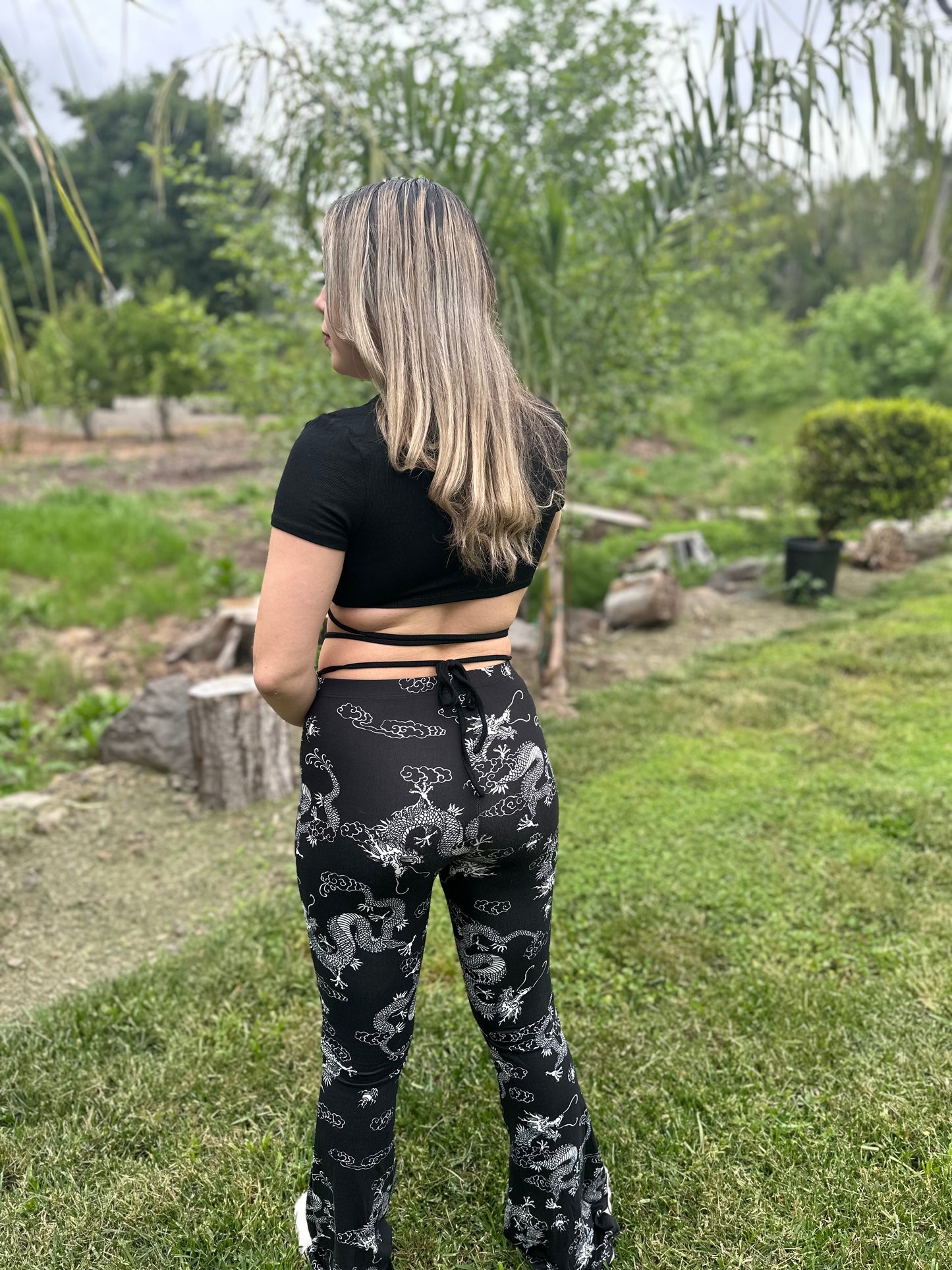 Midnight Wrap Crop Top