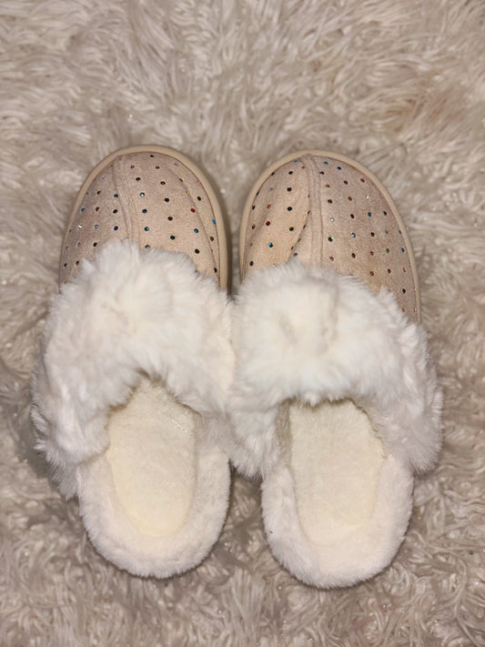Blush Luxe Furry Slides